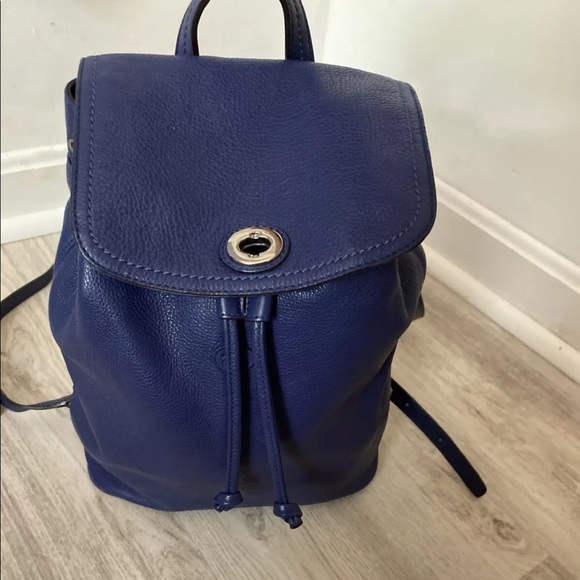 purple leather backpack purse